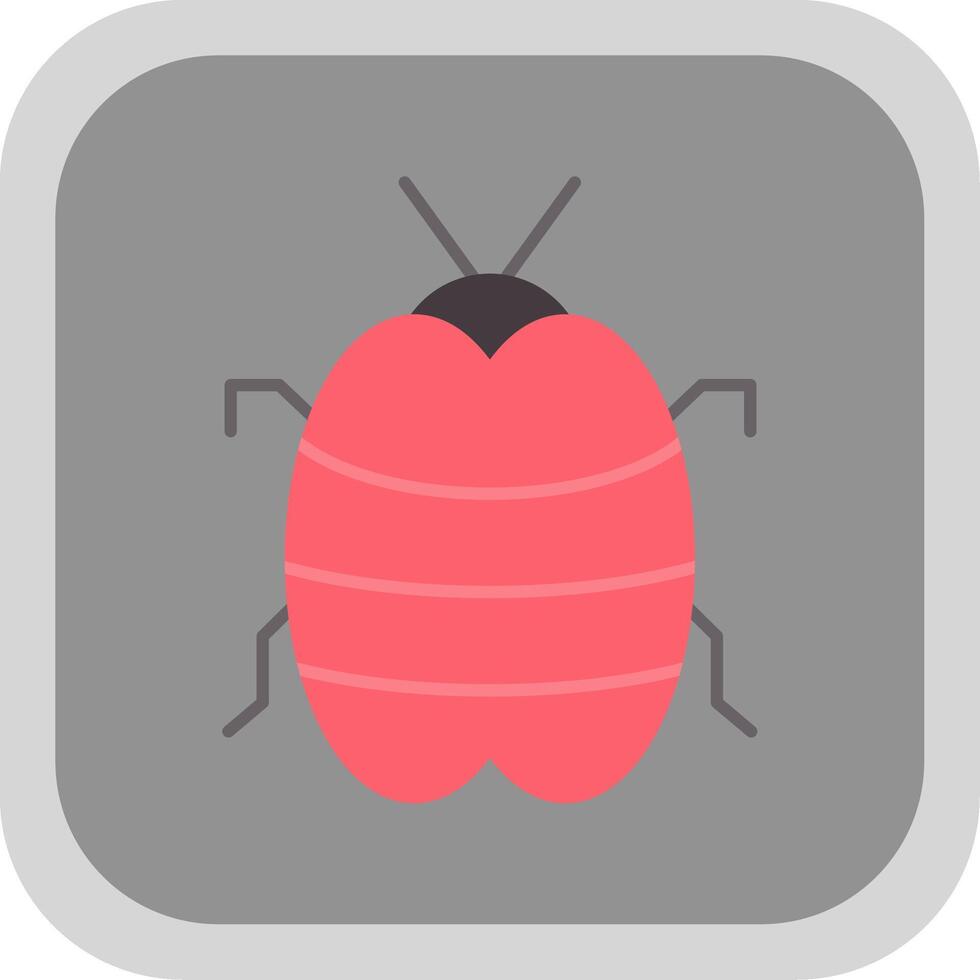 Bug Flat Round Corner Icon vector