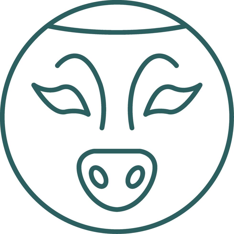 Sloth Line Gradient Round Corner Icon vector