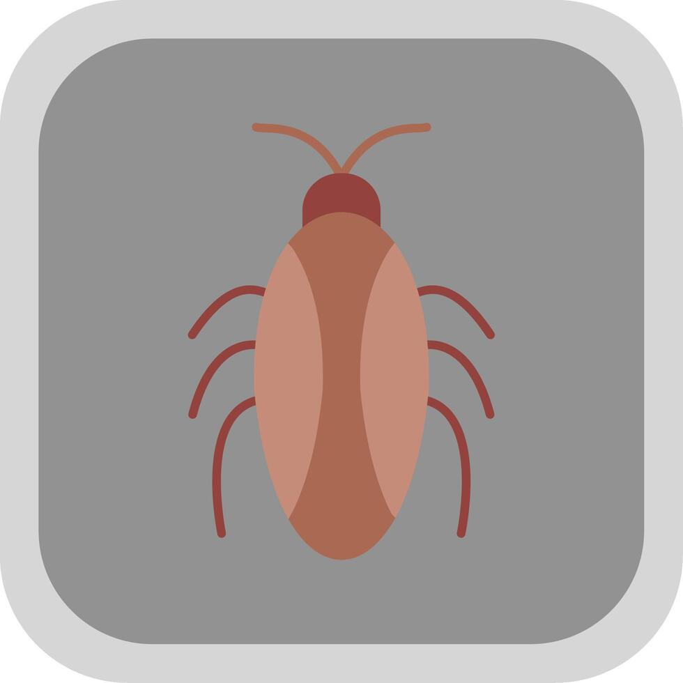 Cockroach Flat Round Corner Icon vector