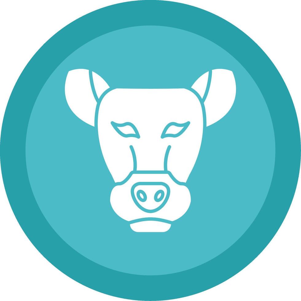 Llama Glyph Multi Circle Icon vector