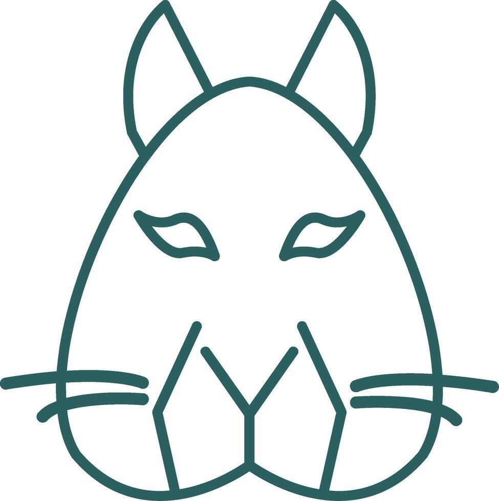Squirrel Line Gradient Round Corner Icon vector