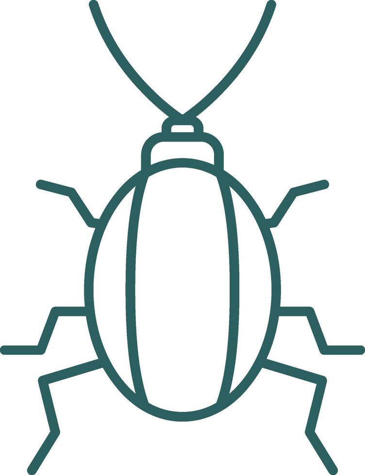 Cockroach Line Gradient Round Corner Icon vector