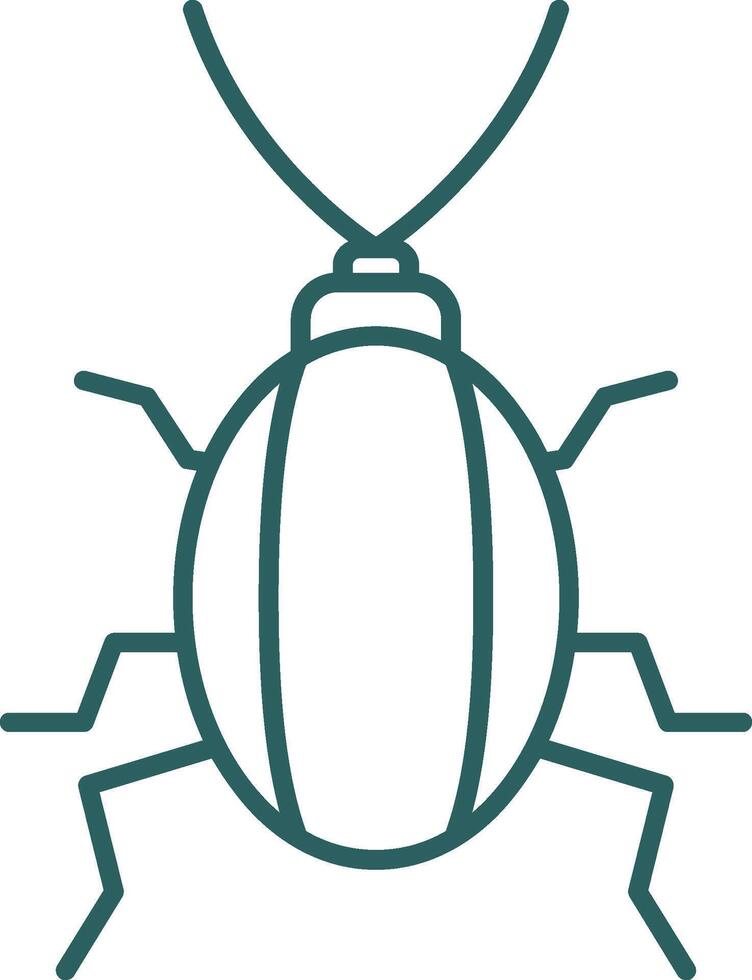 Cockroach Line Gradient Round Corner Icon vector