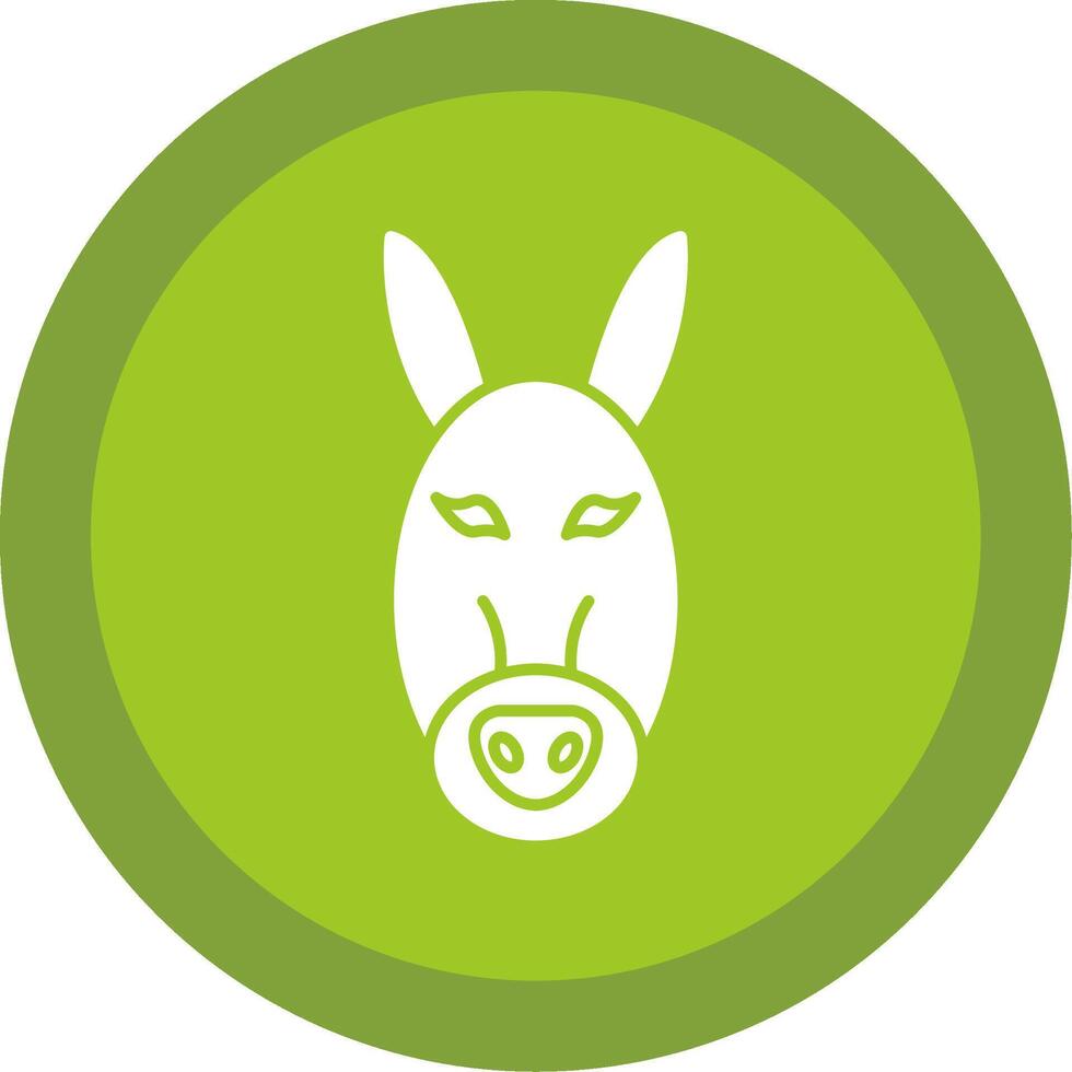 Burro glifo multi circulo icono vector