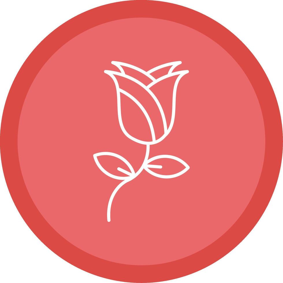 Rose Line Multi Circle Icon vector