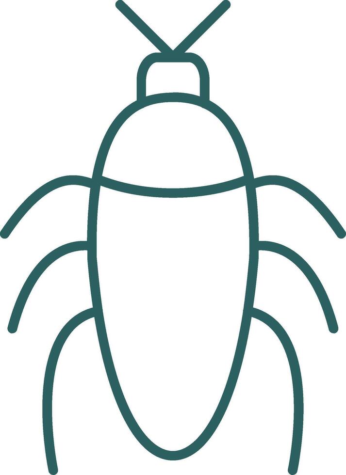 Insect Line Gradient Round Corner Icon vector