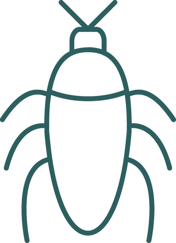 Insect Line Gradient Round Corner Icon vector