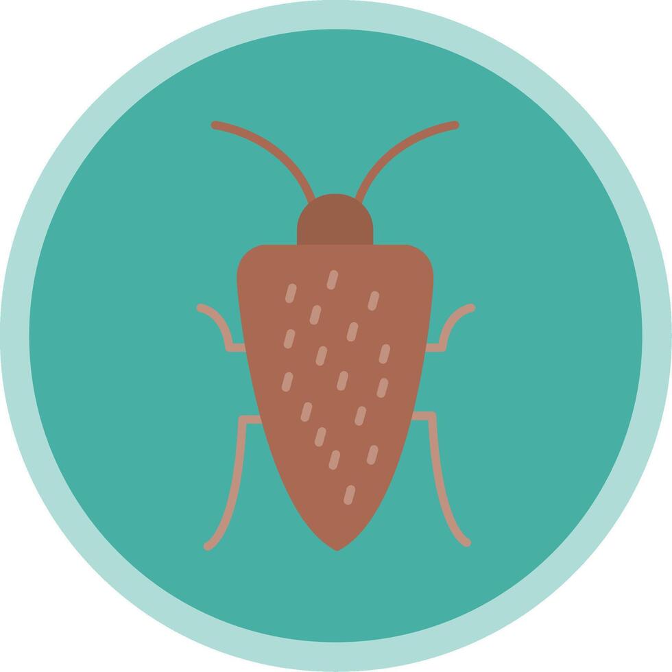 Cockroach Flat Multi Circle Icon vector