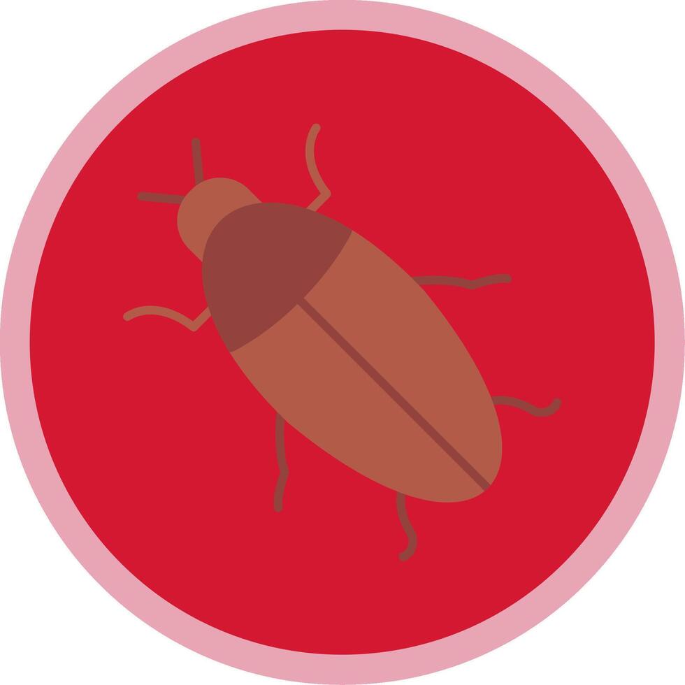 Cockroach Flat Multi Circle Icon vector