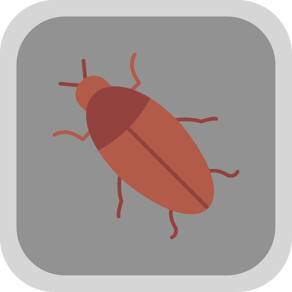 Cockroach Flat Round Corner Icon vector