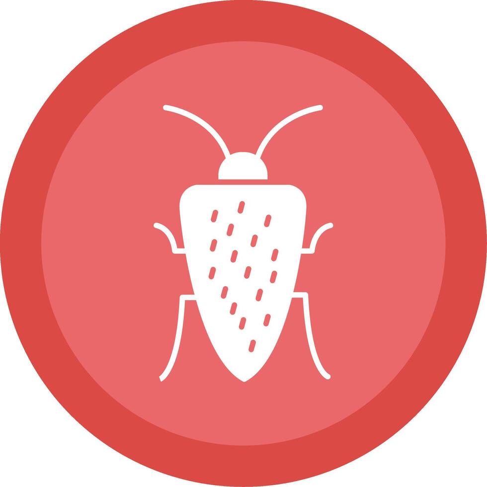 Cockroach Glyph Multi Circle Icon vector