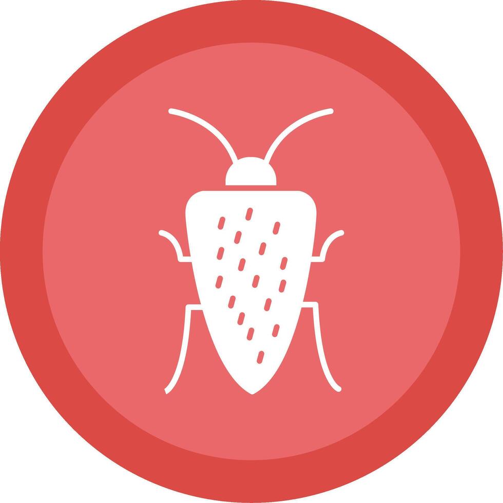 cucaracha glifo multi circulo icono vector