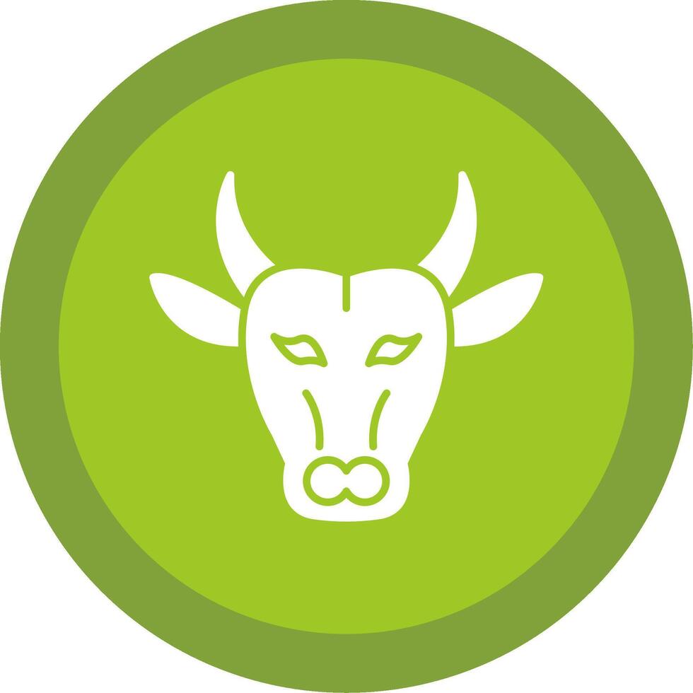 Buffalo Glyph Multi Circle Icon vector