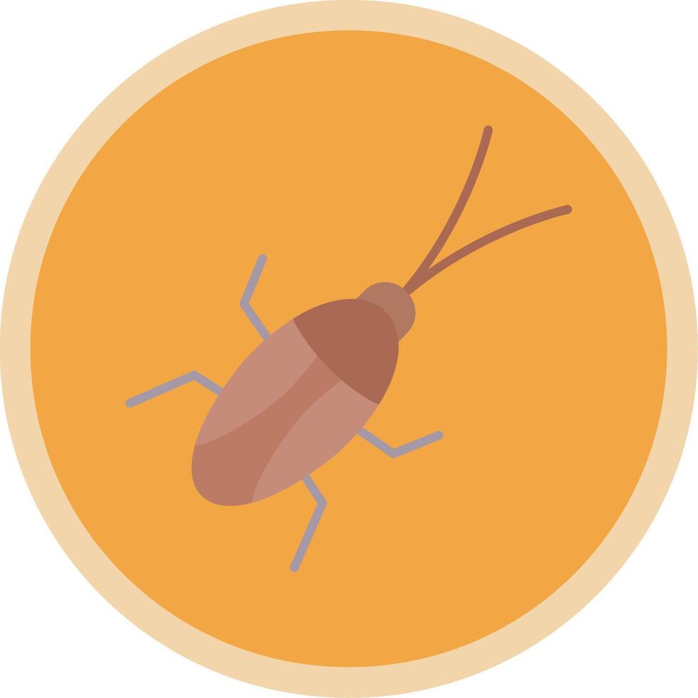 Cockroach Flat Multi Circle Icon vector