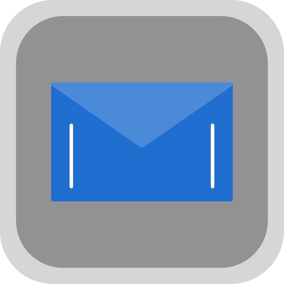 Mail Flat Round Corner Icon vector