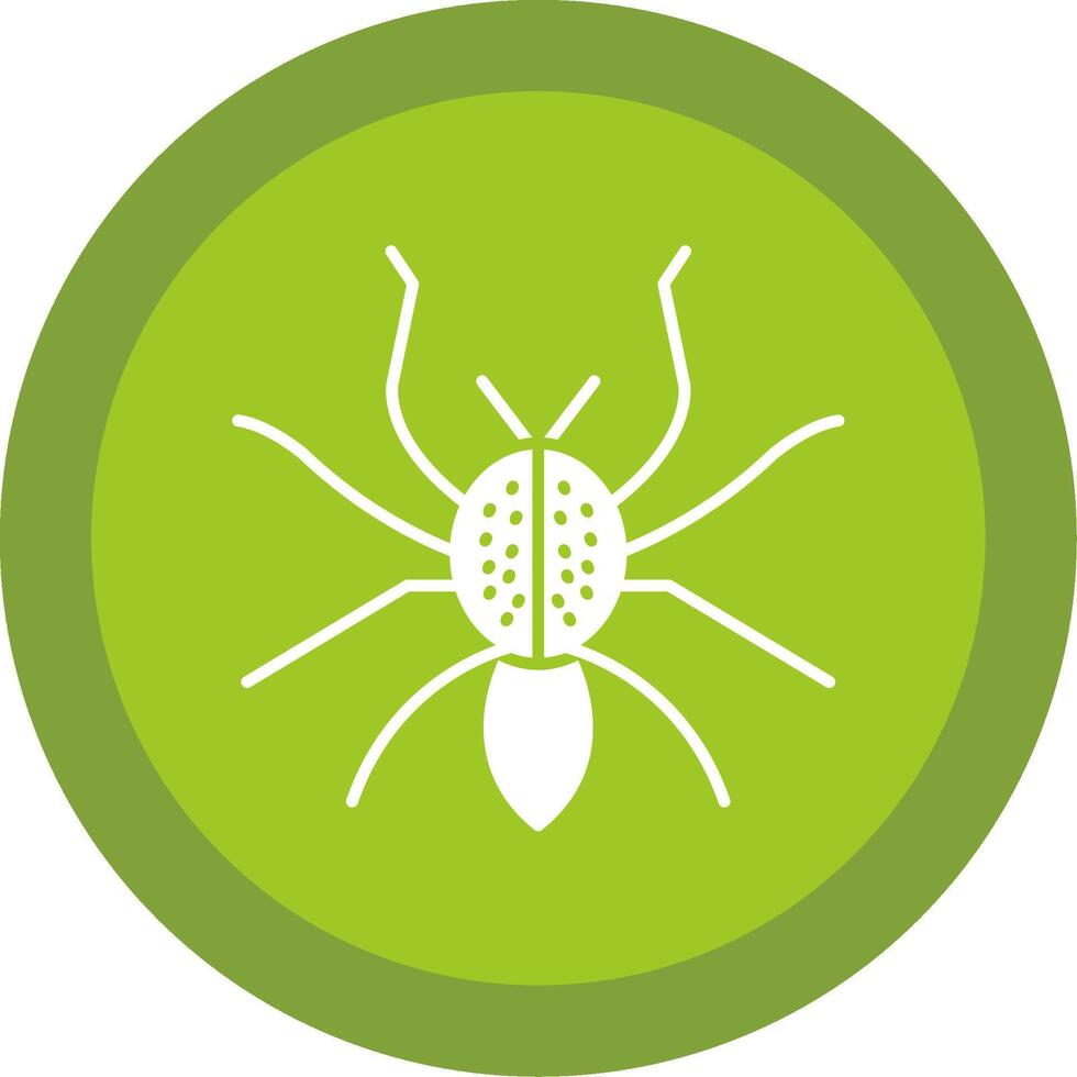 Spider Glyph Multi Circle Icon vector