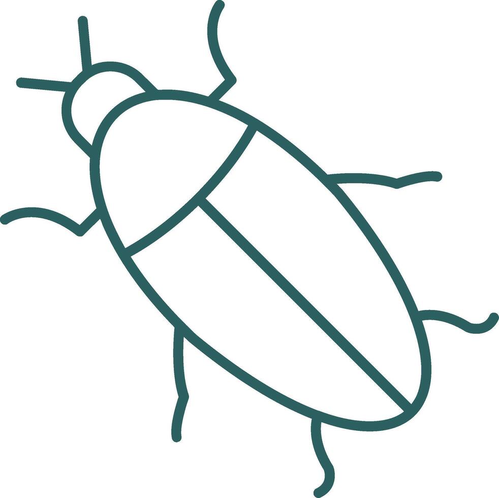 Cockroach Line Gradient Round Corner Icon vector