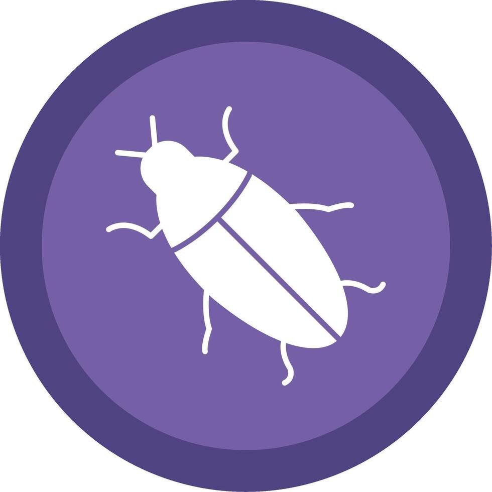 Cockroach Glyph Multi Circle Icon vector