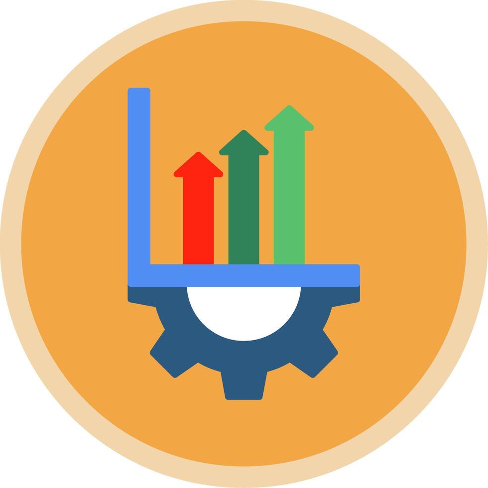 Setting Flat Multi Circle Icon vector