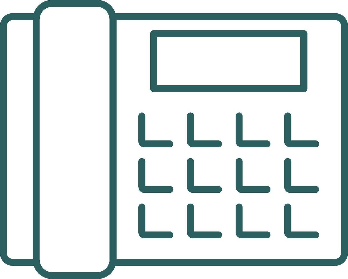 Telephone Line Gradient Round Corner Icon vector