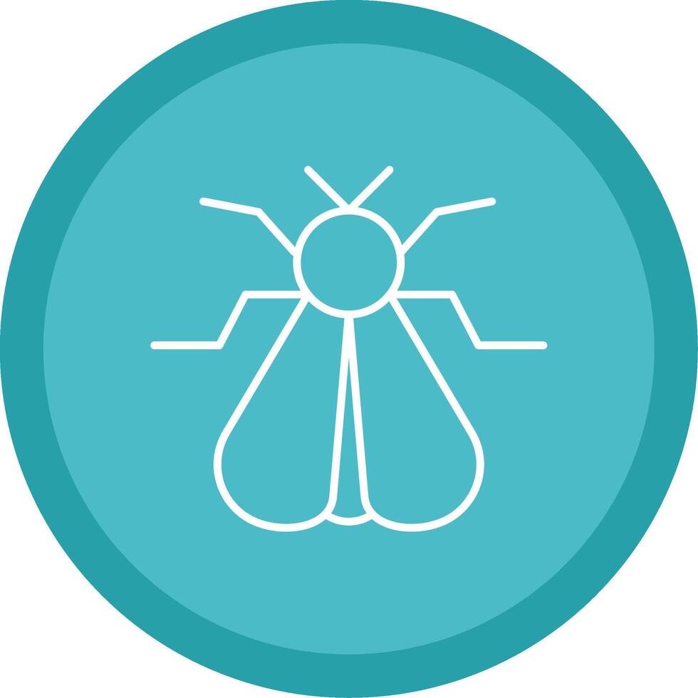 Moth Line Multi Circle Icon vector