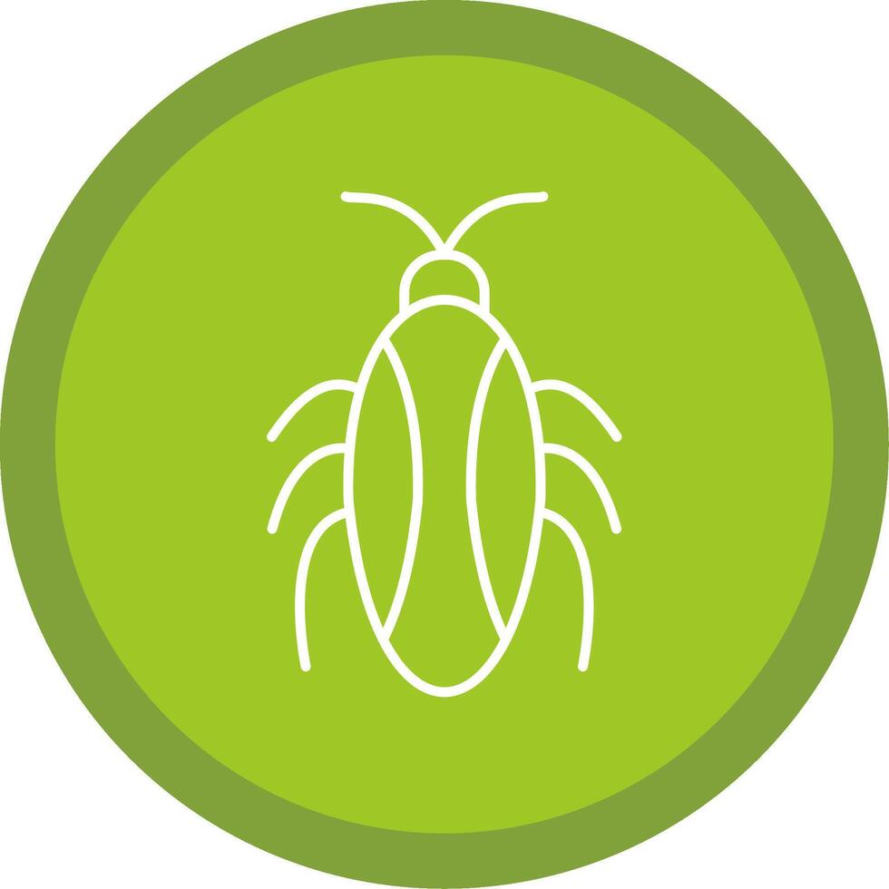 Cockroach Line Multi Circle Icon vector