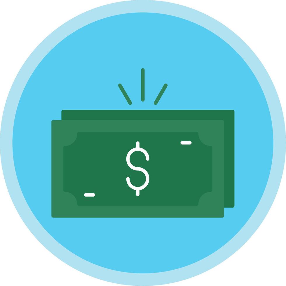 Money Flat Multi Circle Icon vector