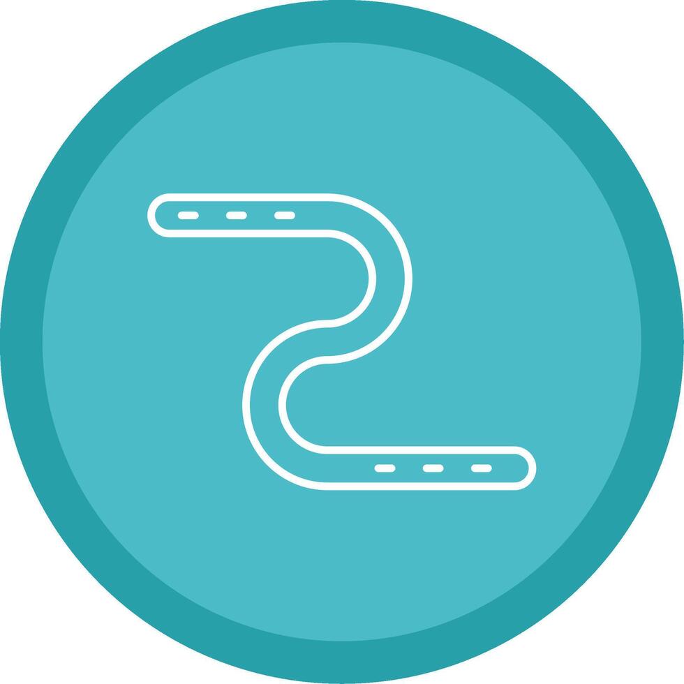 Earthworm Line Multi Circle Icon vector