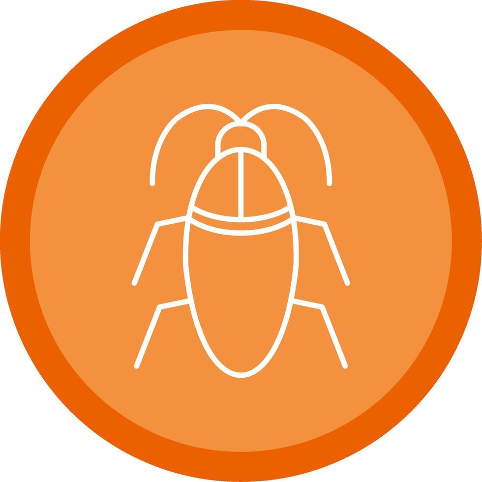 Cockroach Line Multi Circle Icon vector