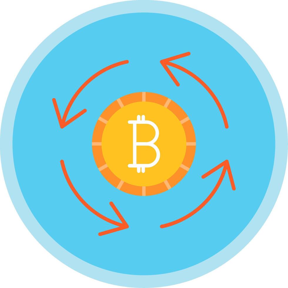 circular economía plano multi circulo icono vector