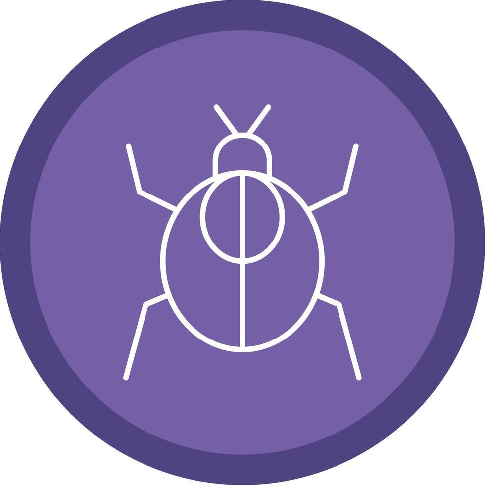 Cockroach Line Multi Circle Icon vector