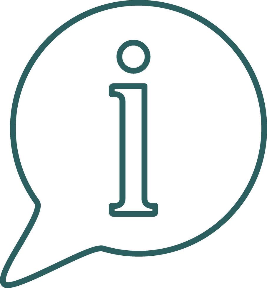 Information Line Gradient Round Corner Icon vector