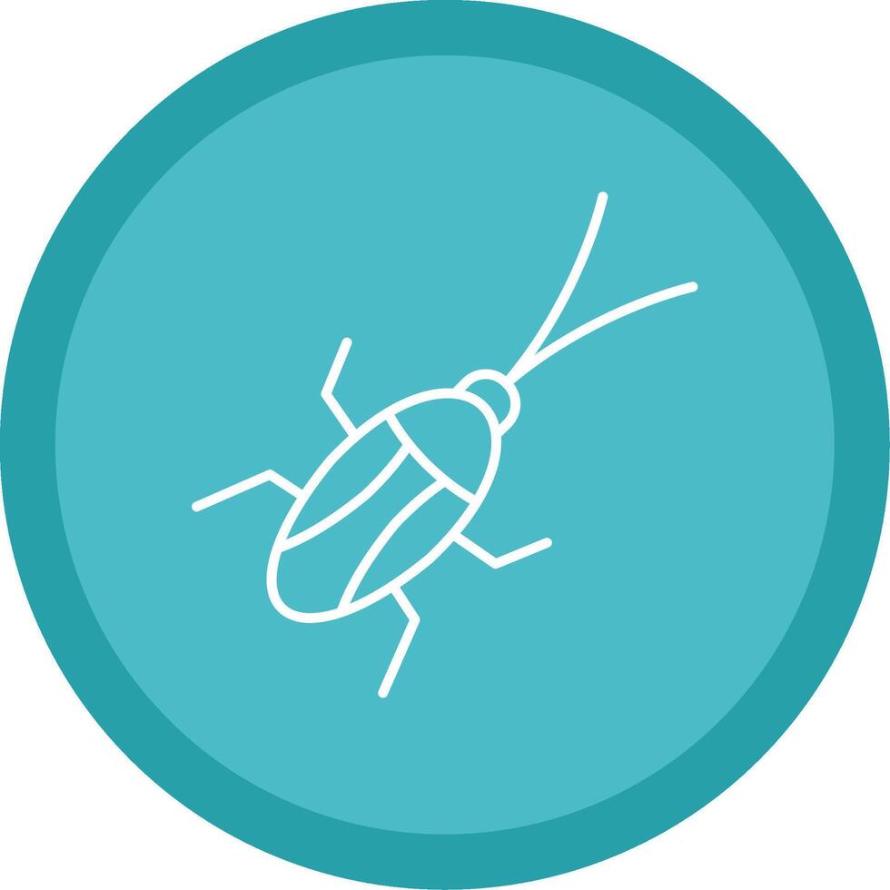 Cockroach Line Multi Circle Icon vector