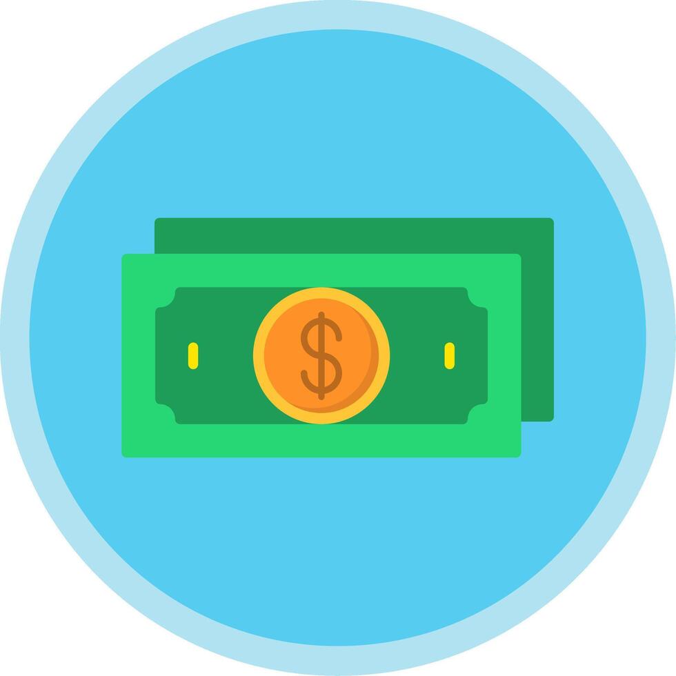 Money Flat Multi Circle Icon vector