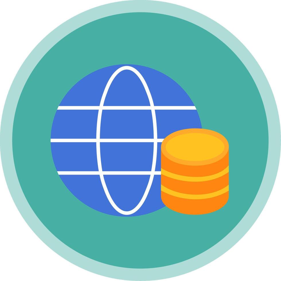 Network Flat Multi Circle Icon vector