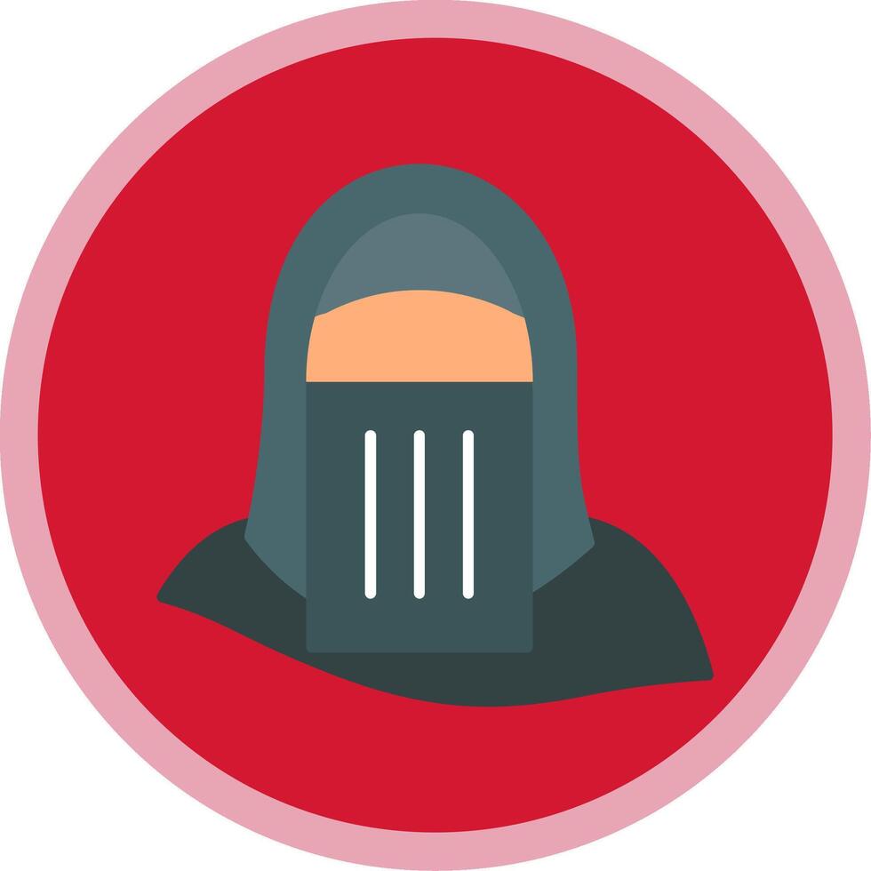 Niqab Flat Multi Circle Icon vector