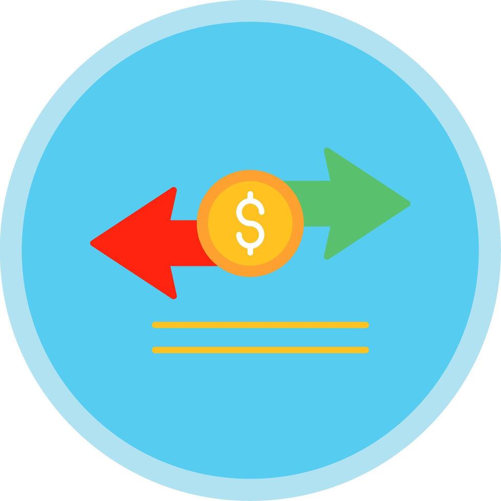 Transfer Flat Multi Circle Icon vector