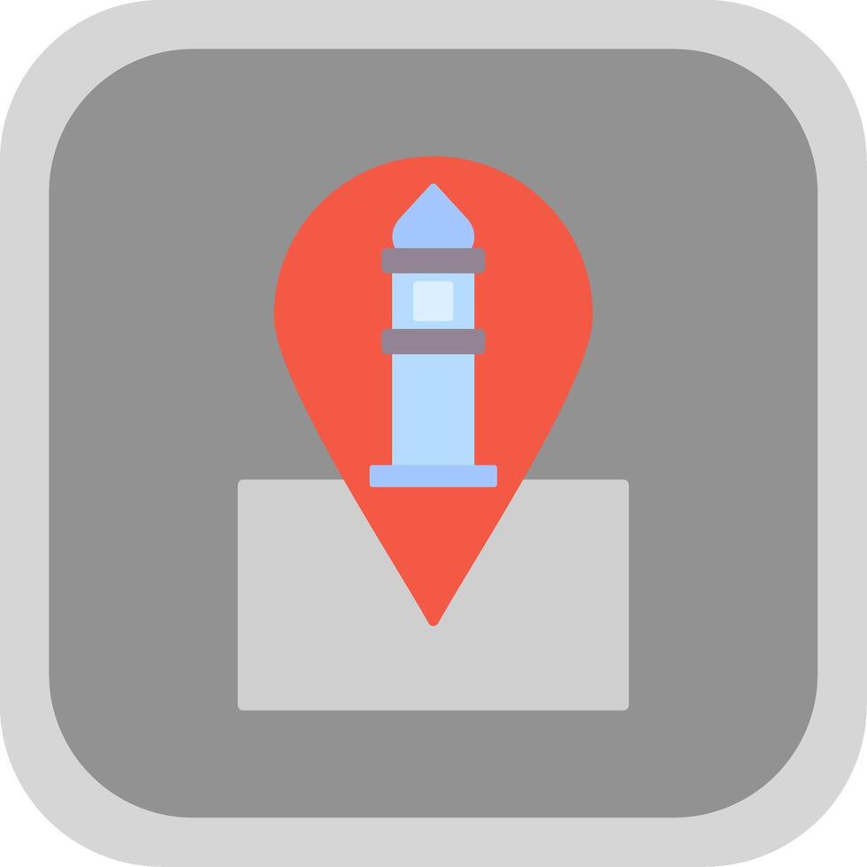 Location Flat Round Corner Icon vector