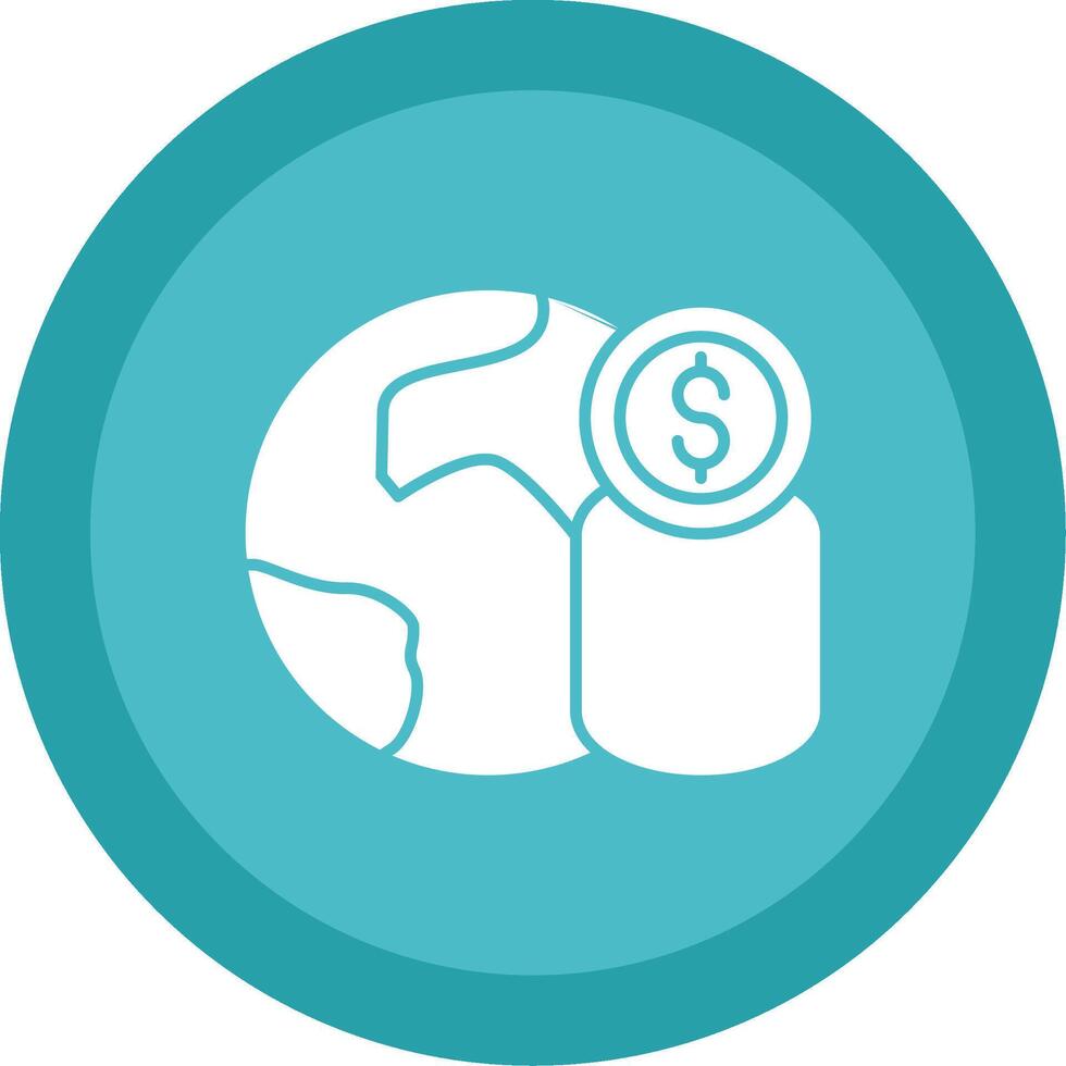 Economy Glyph Multi Circle Icon vector