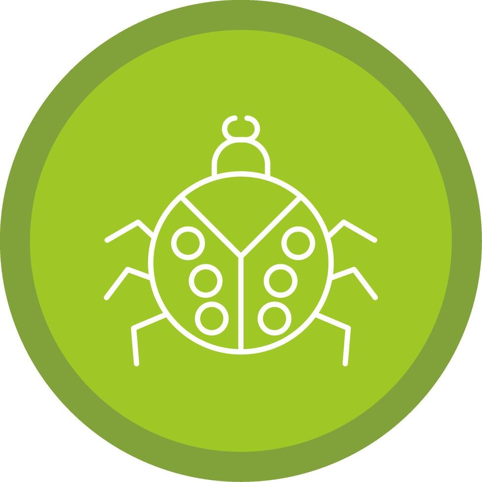 Beetle Line Multi Circle Icon vector