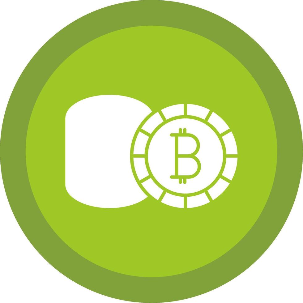 Bitcoin Glyph Multi Circle Icon vector