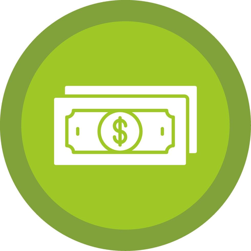 Money Glyph Multi Circle Icon vector