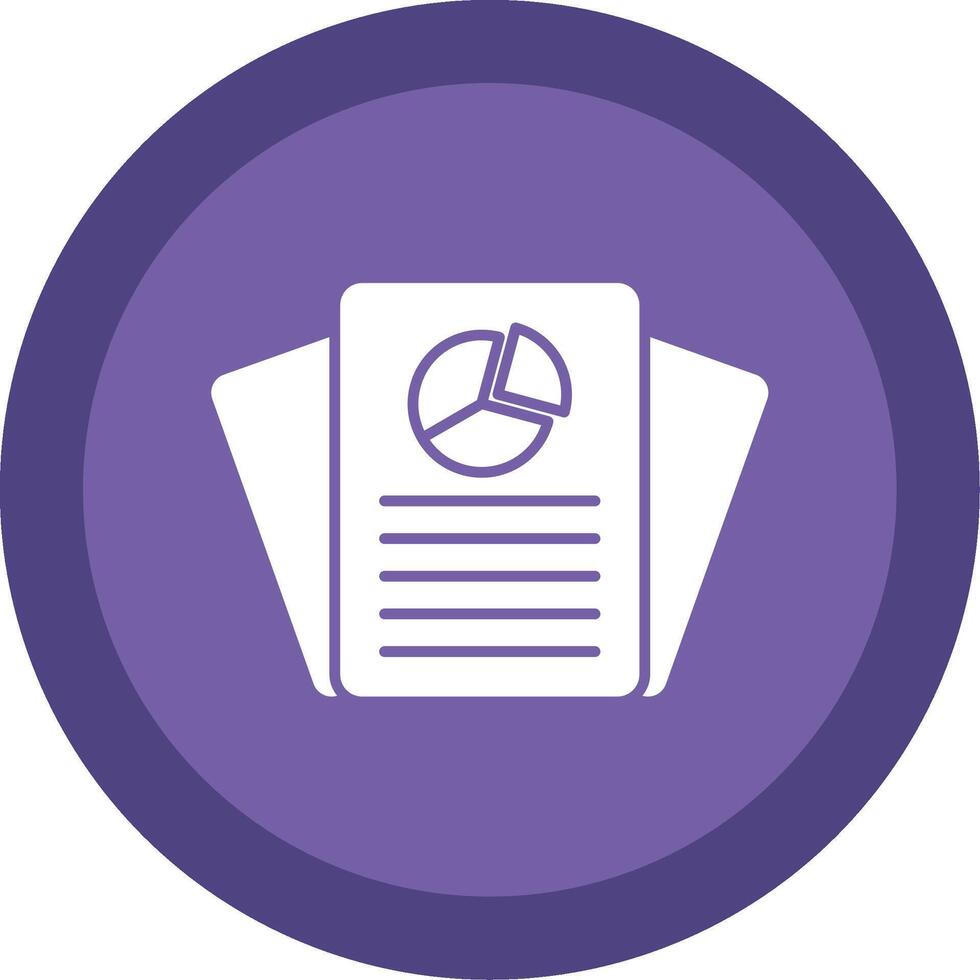 Report Glyph Multi Circle Icon vector