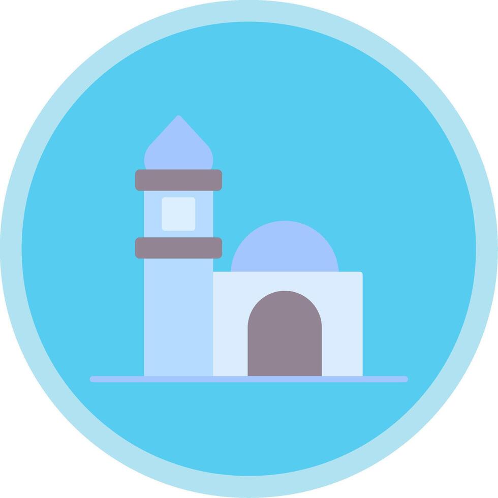 Mosque Flat Multi Circle Icon vector