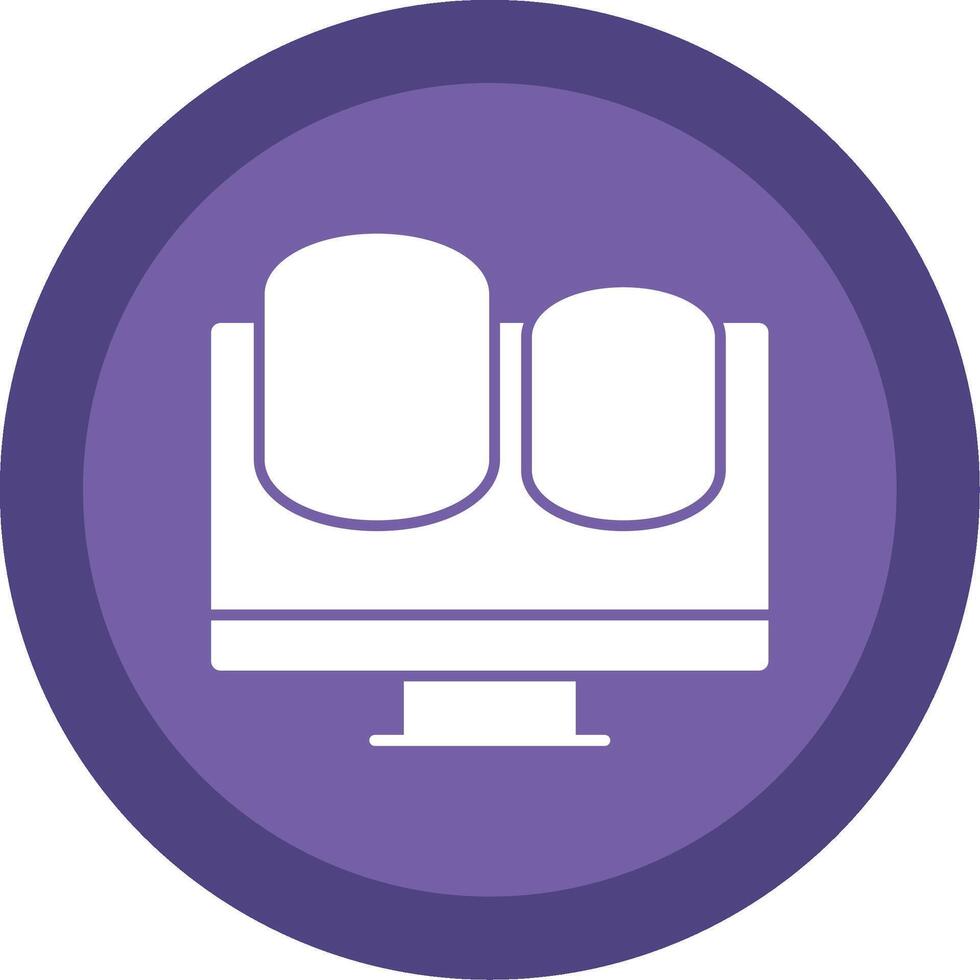 Finance Glyph Multi Circle Icon vector