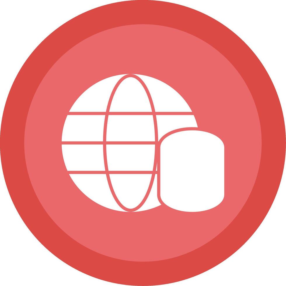 red glifo multi circulo icono vector