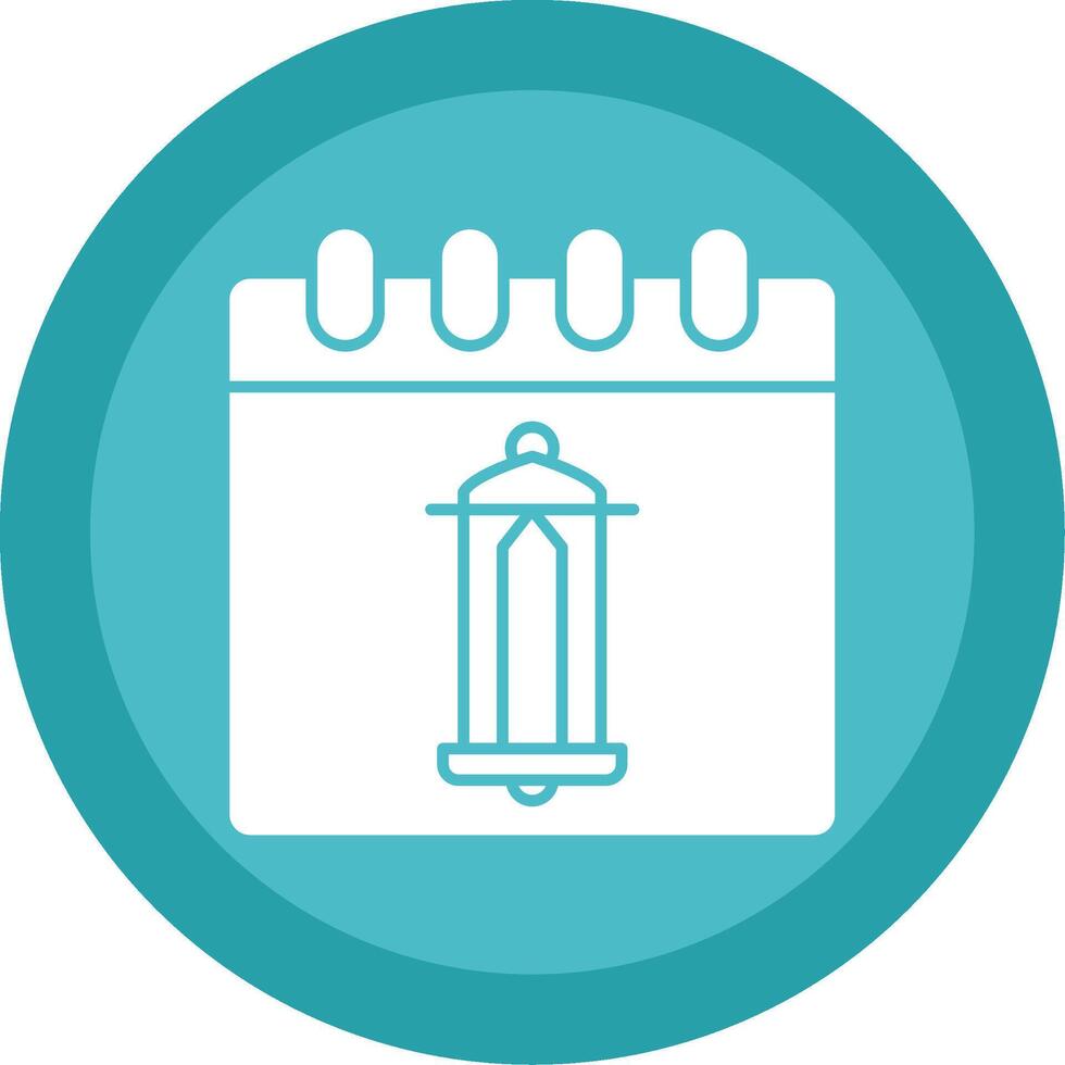 Calendar Glyph Multi Circle Icon vector