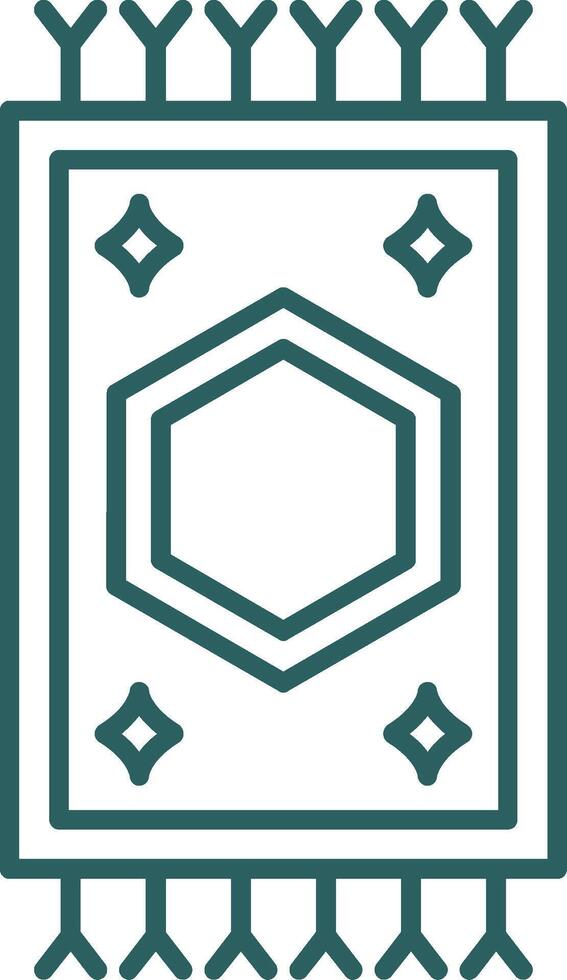 Carpet Line Gradient Round Corner Icon vector