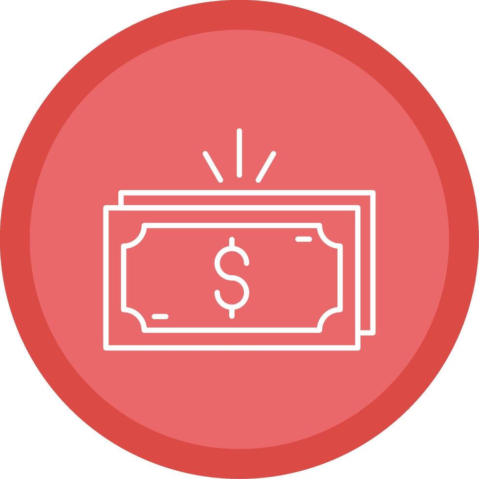 Money Line Multi Circle Icon vector