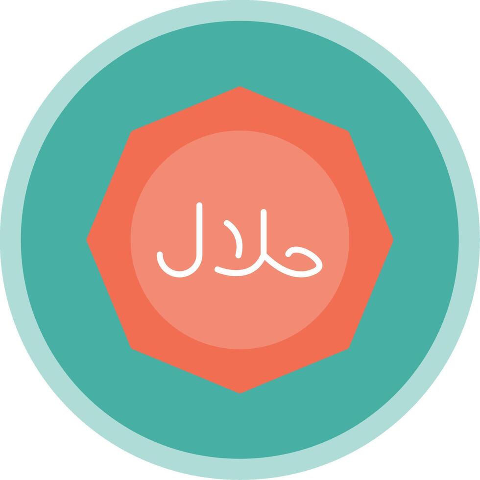 Halal Flat Multi Circle Icon vector